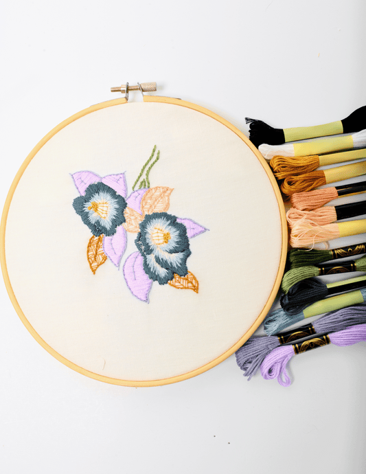 Camellia Learn Embroidery Upcycling Kit